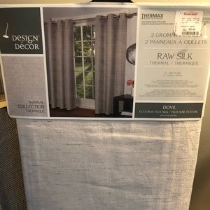 Design Decor Thermal Collection Textured Faux Silk Drapes